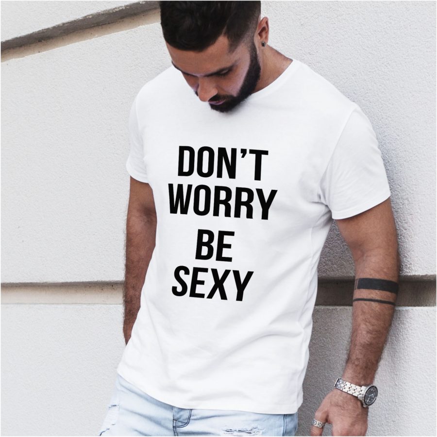 tricou personalizat alb Be Sexy Barbat